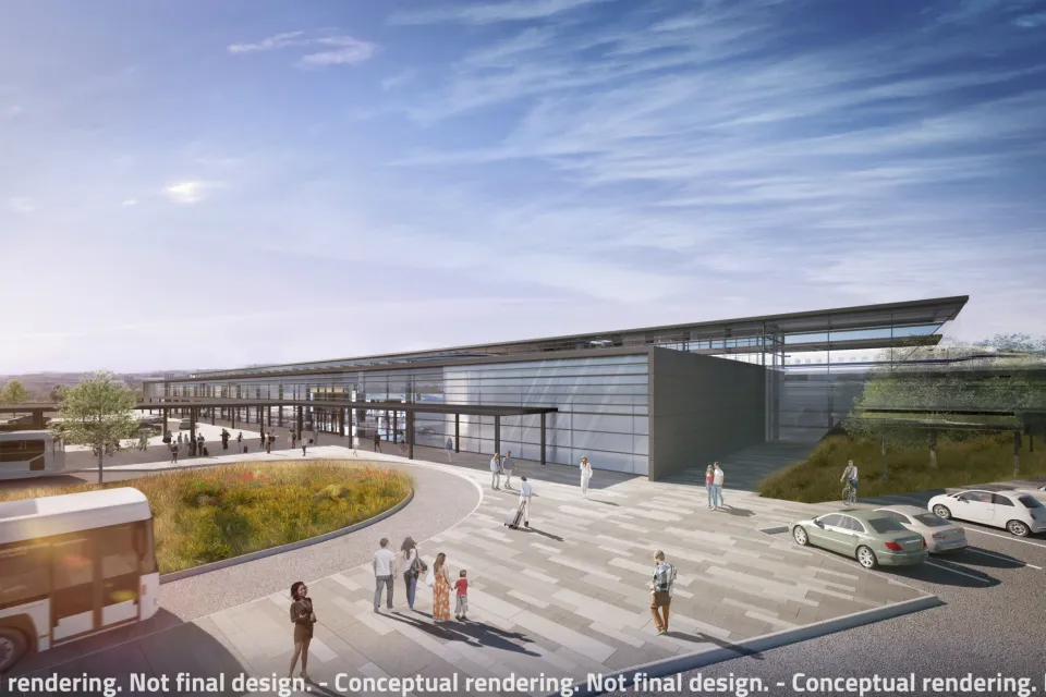 Rendering of proposed Brazos Valley station